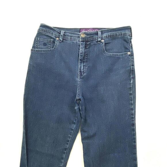 Gloria Vanderbilt Amanda Straight Leg Women's size 8 Dark Wash Blue Denim Jeans - Picture 2 of 5